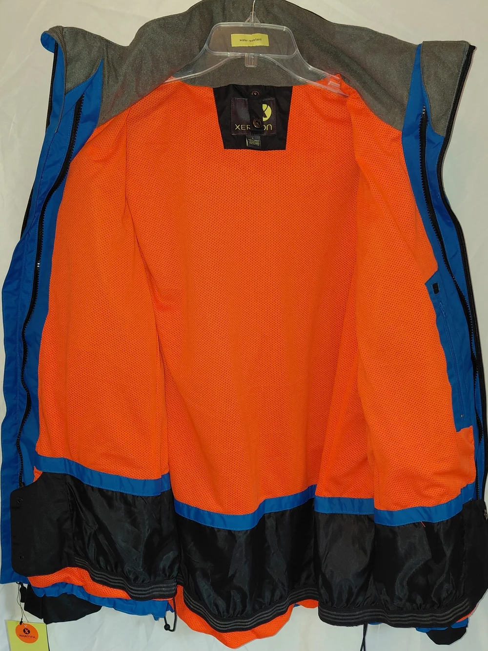 Xersion Men’s Blue and Black Waterproof Hooded Jacket #2444